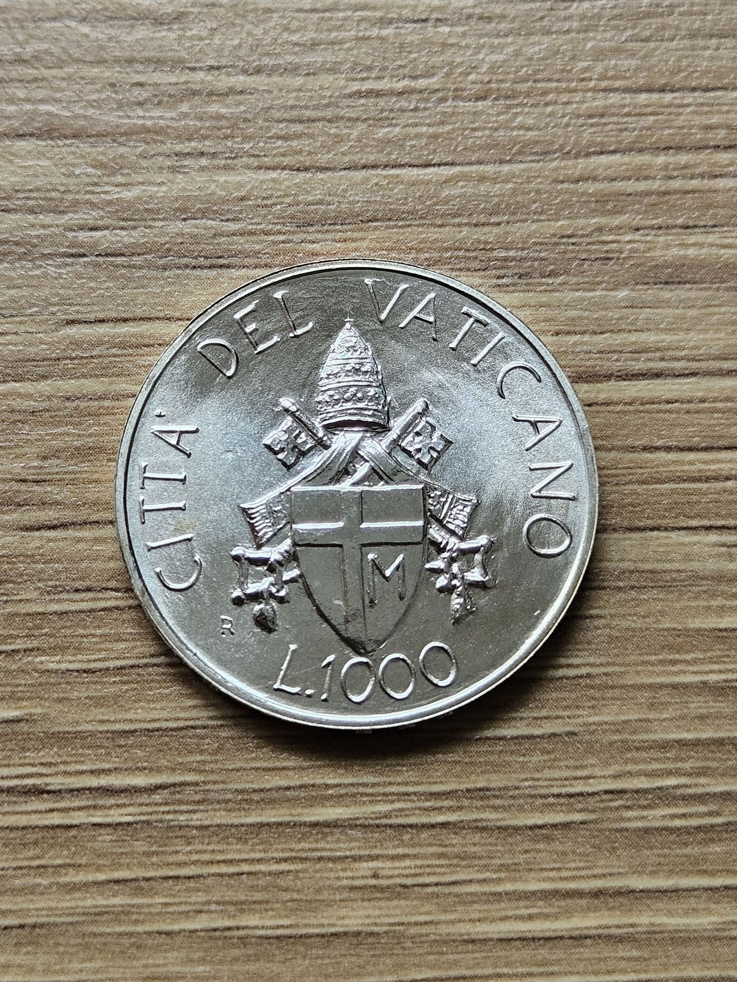 Watykan - 1000 lirów 1989 Jan Paweł II,  srebro