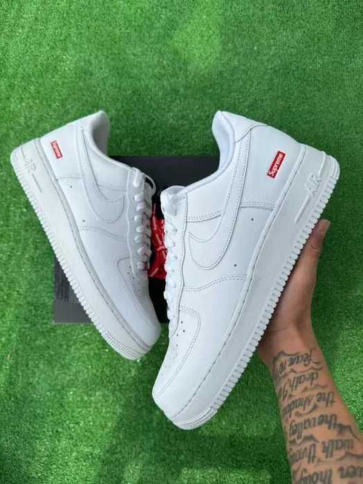 "Buty Trampki" Nike_Air_Force_1_Low_Supreme_White_R.37.5