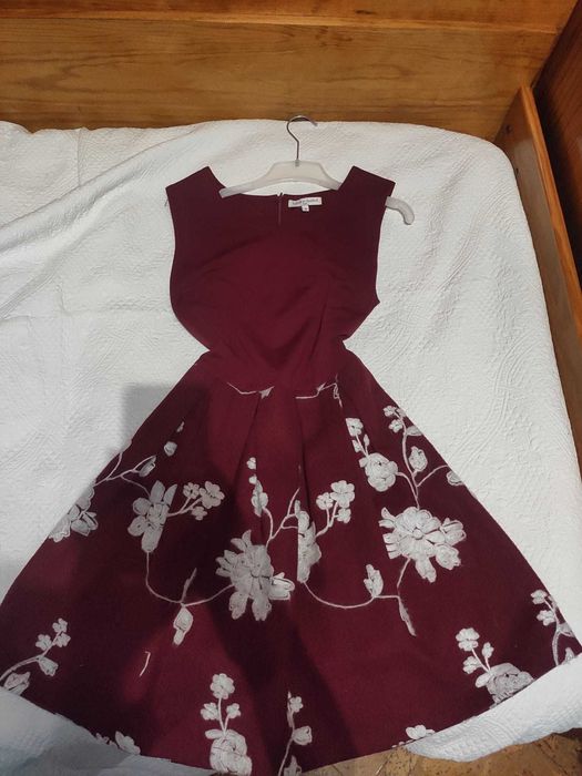 Vestido Bordo do Flower by Charm's Paris
