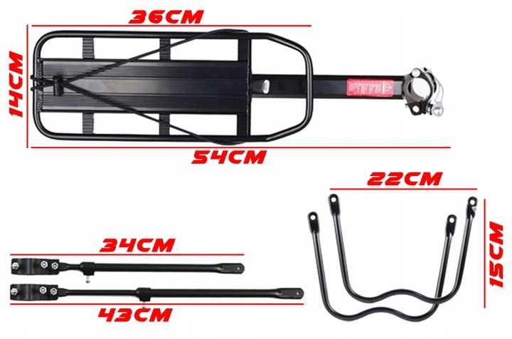 NOWA sakwa + bagażnik rowerowy mocny aluminiowy ZESTAW uniwersalny