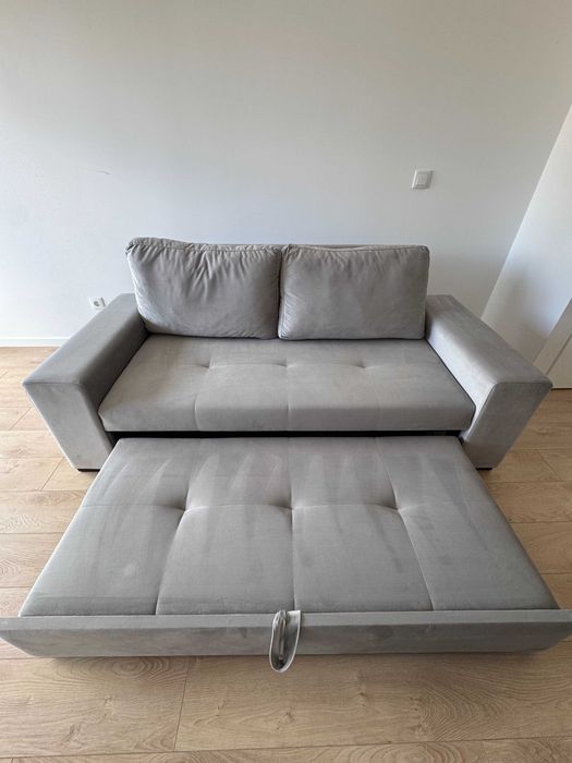 Sofá-Cama Best Sofá c/ Sobrecolchão + Roupa de Cama (novo)