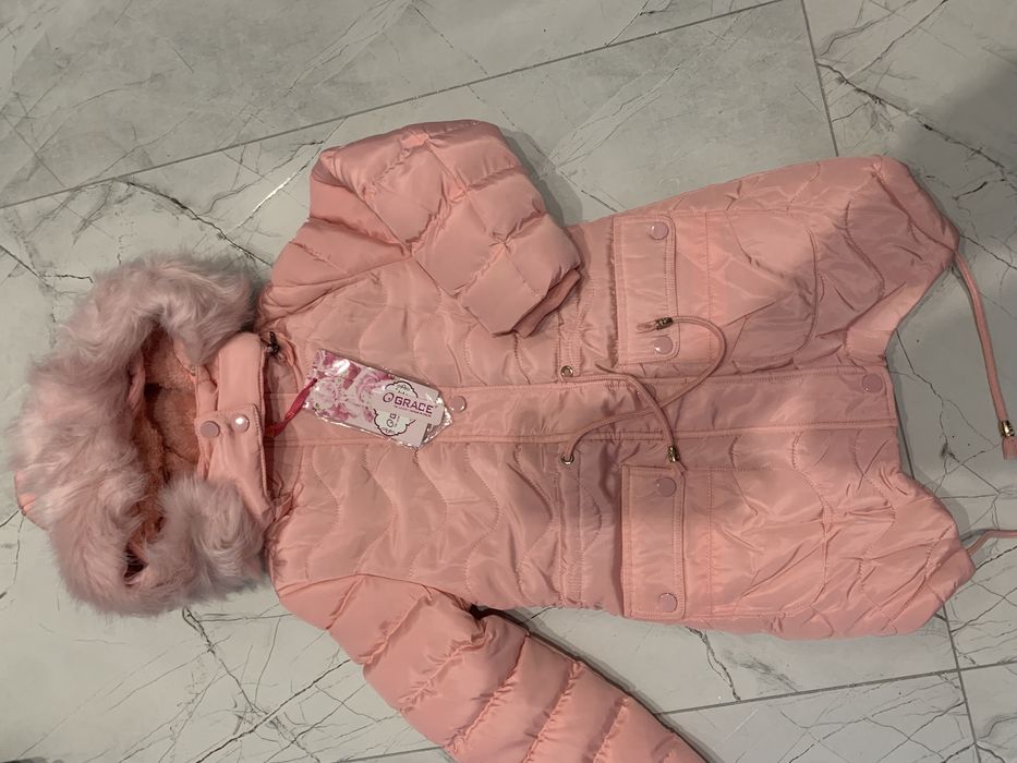 104-110-116-122-128–134,158 Зимова подовжена куртка пальто