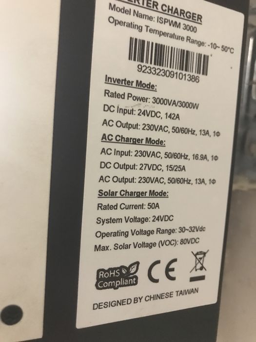 Інвертор 24-220в Axioma на 3кВт з чистим синусом