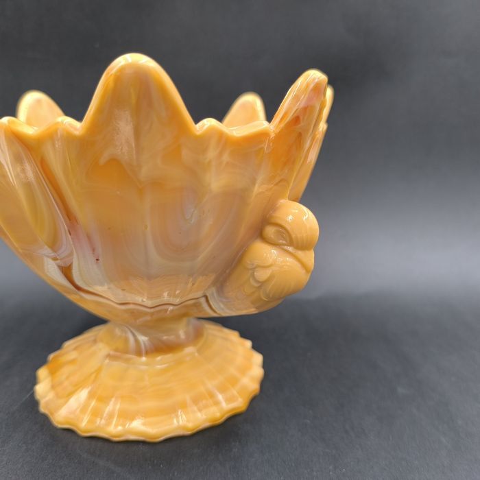 STS Abel Owocarka Misa Patera Szkło Agatowe Chalcedonowe Art Deco