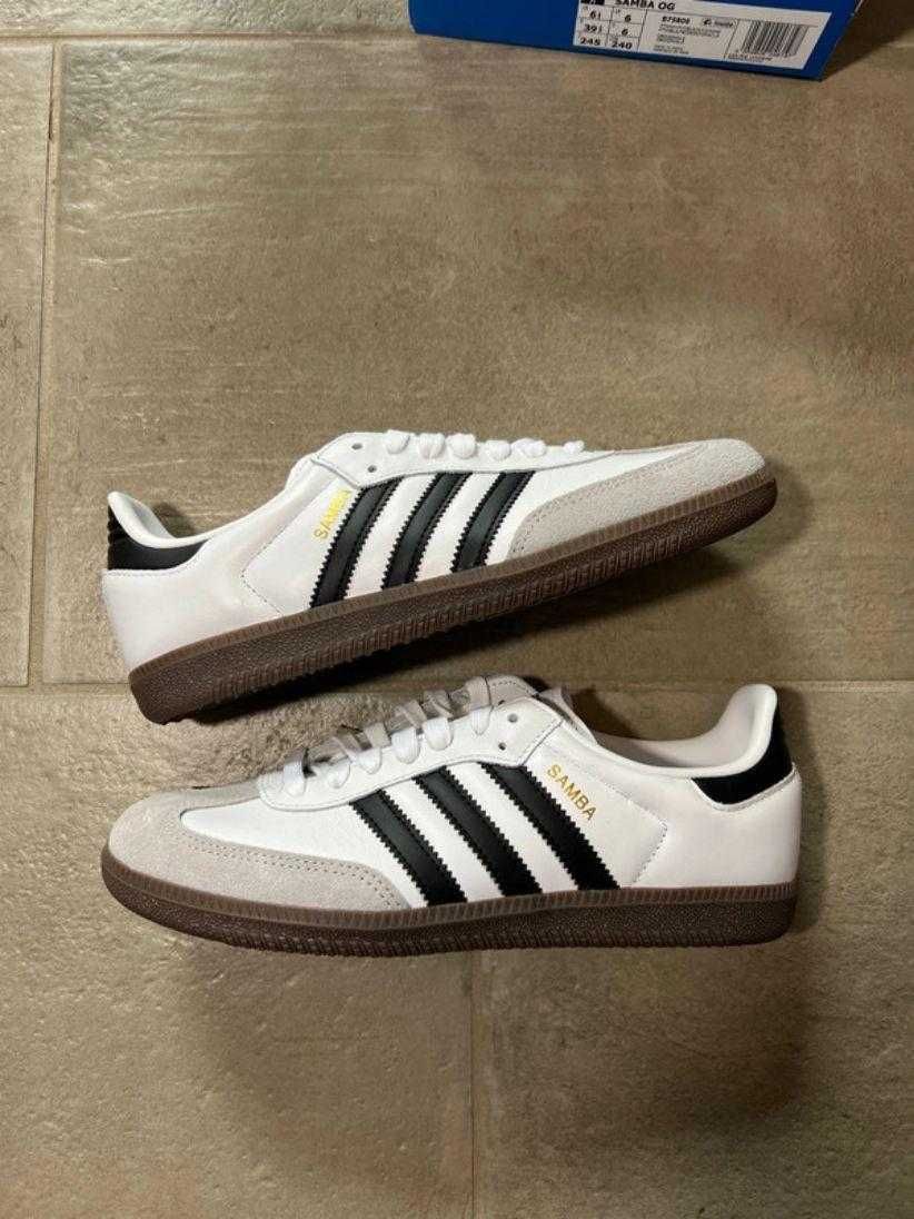 adidas Samba OG Cloud White Core Black   38.5