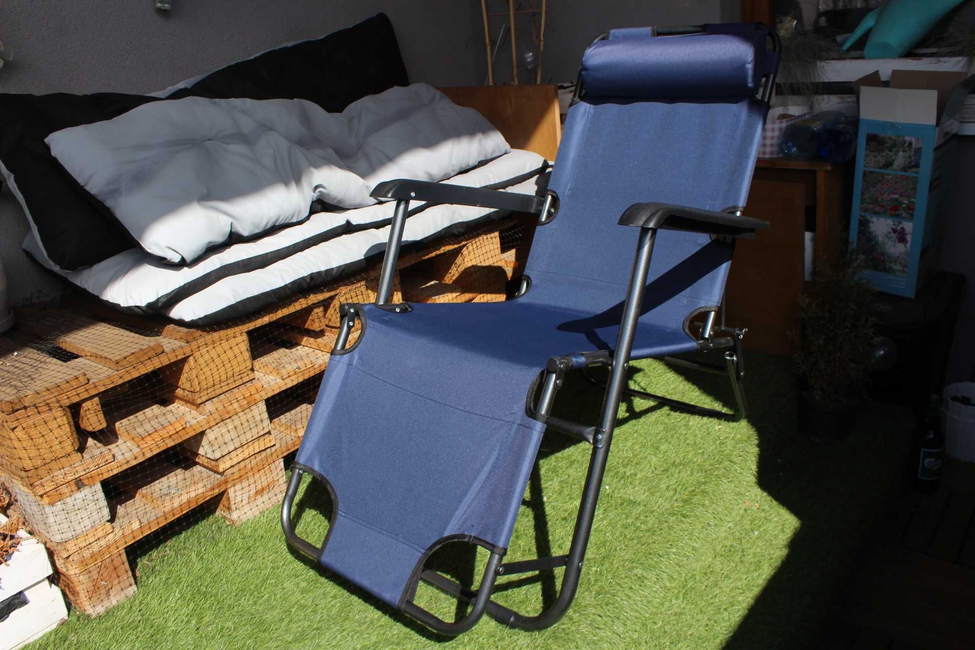 leżak niebieski z przesyłka olx 3 pozycyjny nowy sprawny sklep