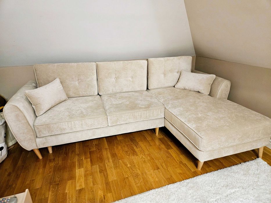 Narożnik beżowy jak nowy