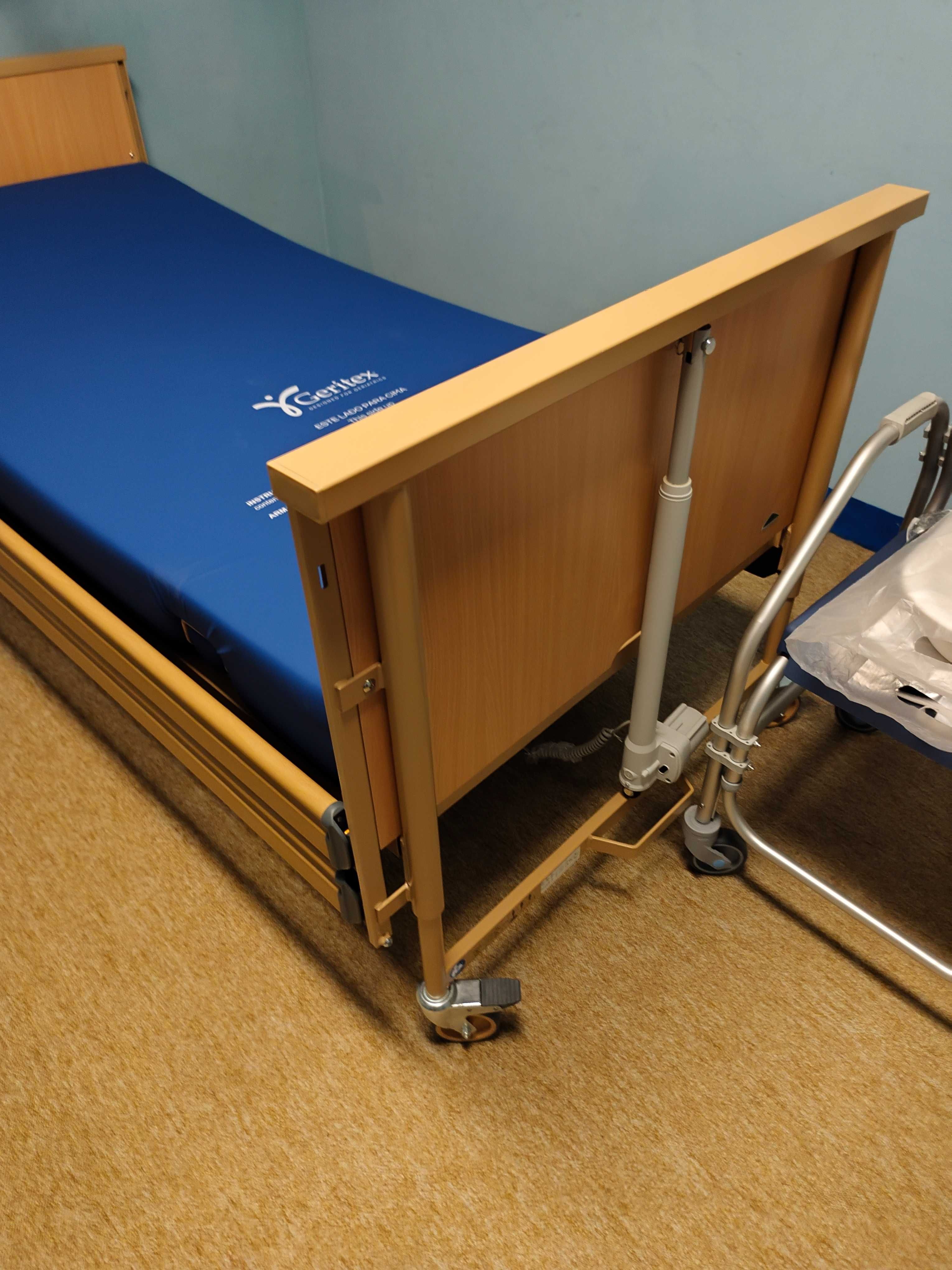 CAMA ELETRICA ARTICULADA + Colchão Premium + Mesa de Leito + Pendural