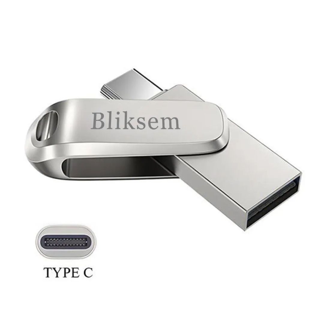 Флеш память 64 ГБ, корпус алюминий Usb +tape C.