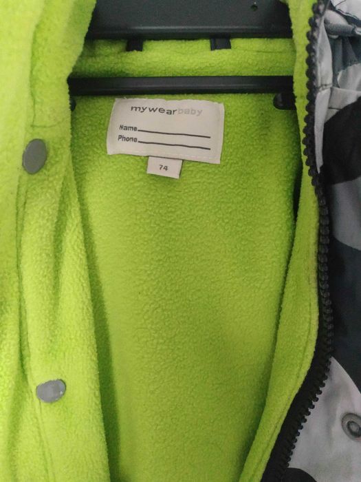 Kombinezon zimowy wodoodporny 68-74 cm 6-9 m odblaski chłopak