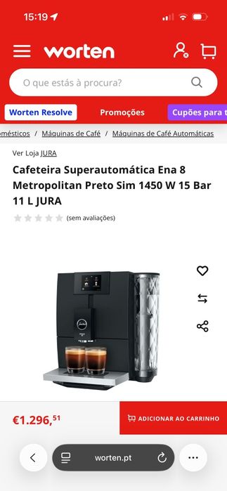 Maquina café automática Jura ena 8