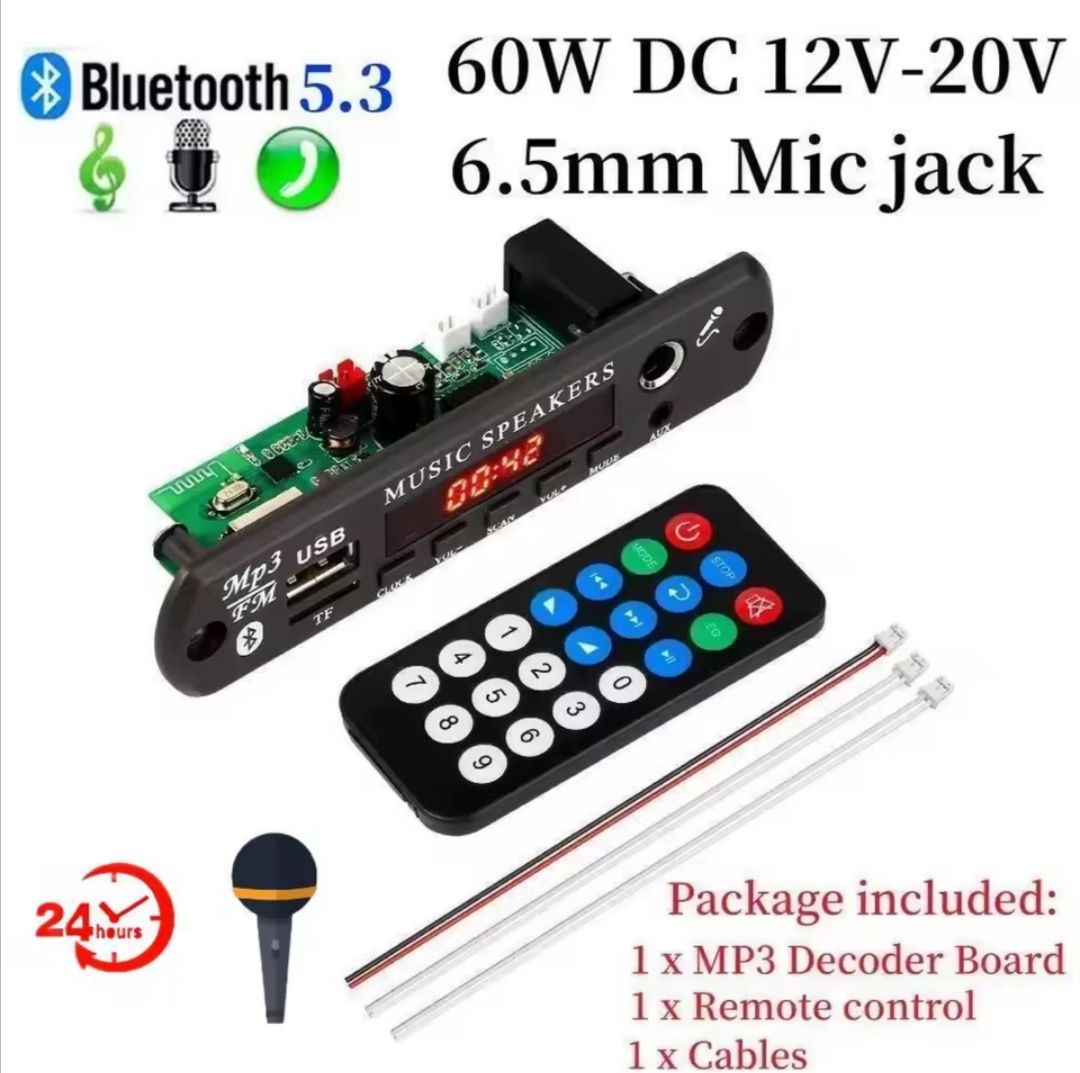 60w Bluetooth Декодер AUX USB приемник модуль Mp3 магнитола FM радио
