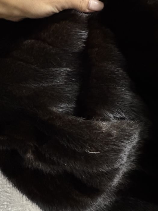 Норкова шуба коричнева