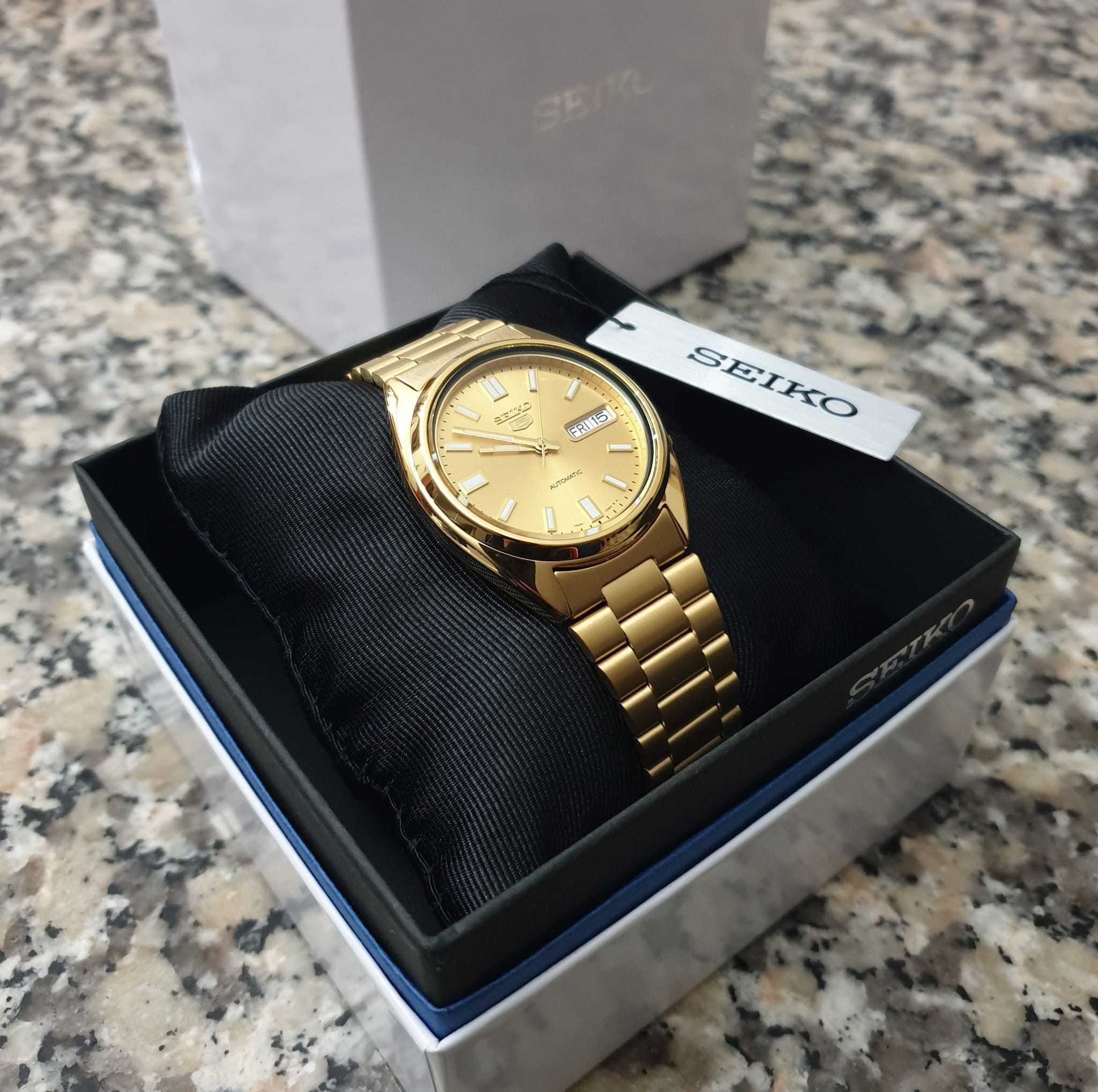 *NOVO* Seiko 5 Sports Automático SNXS80K1 Gold (37mm)