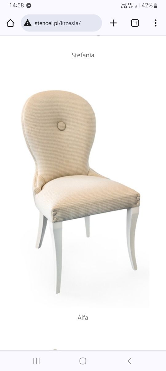 Krzesło tapicerowane stylizowane