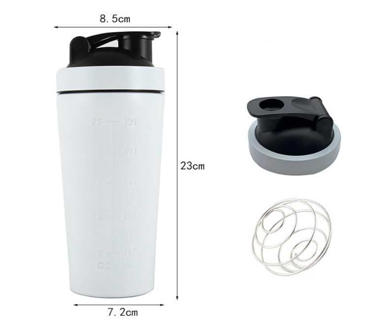 Shaker proteinowy ze stali nierdzewnej 750 ml
