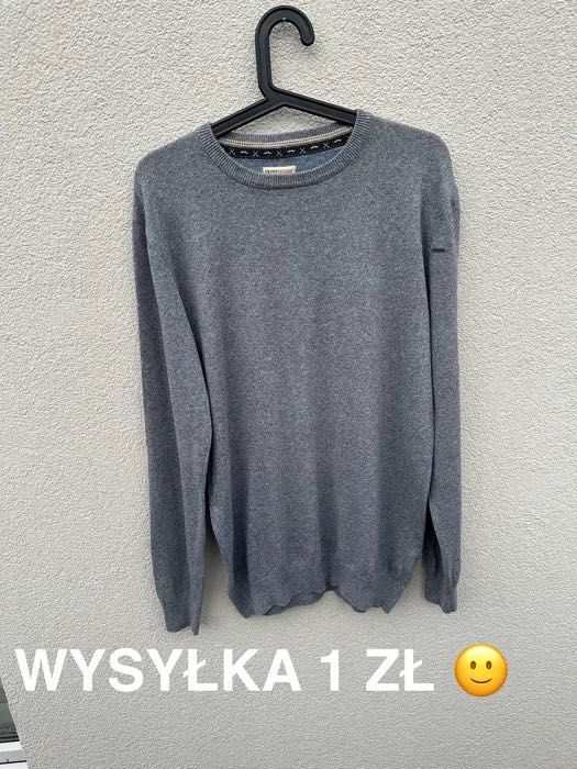 Sweter szary sweterek męski r s 36 Cropp bawełna Bluza