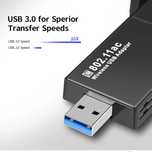 Adapter WiFi USB 1300Mbps 5dBi Dual Band UBS 3.0, 2,4/5GHz spp45