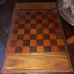 Tabuleiro de xadrez em madeira
