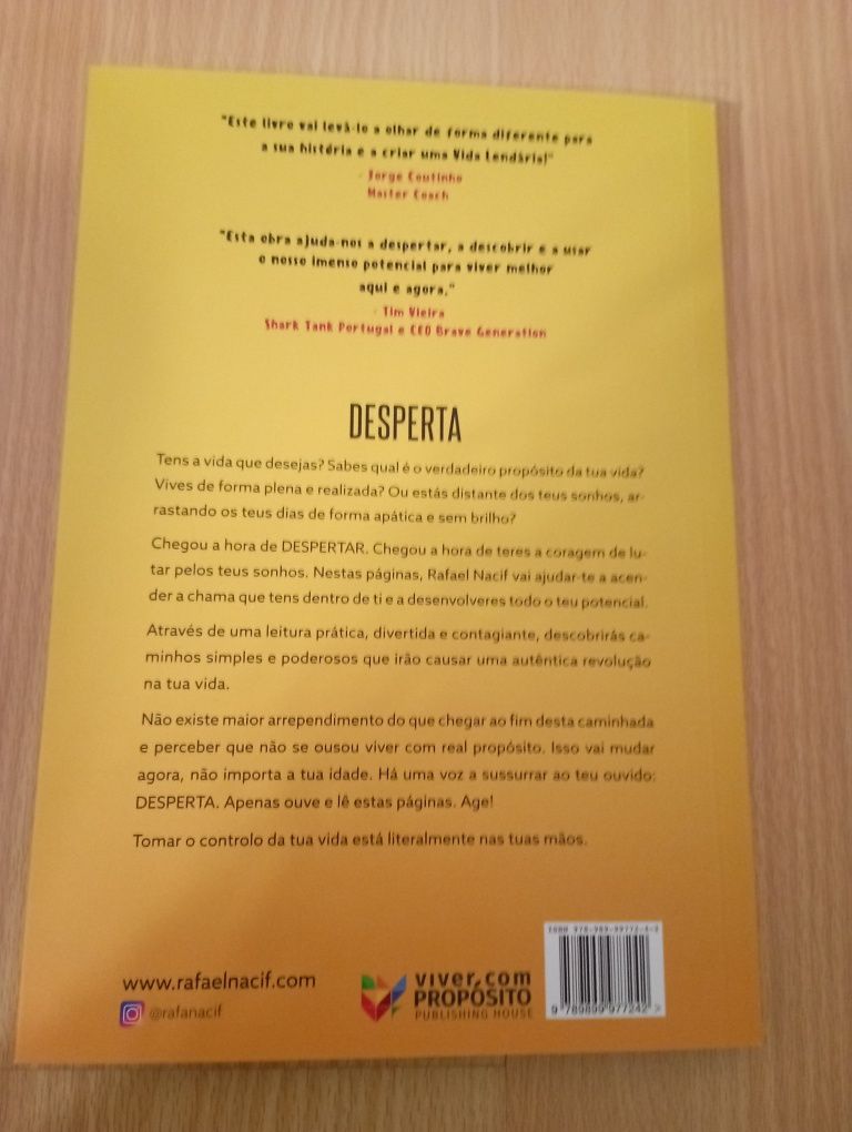 Livro "Desperta" Rafael Nacif