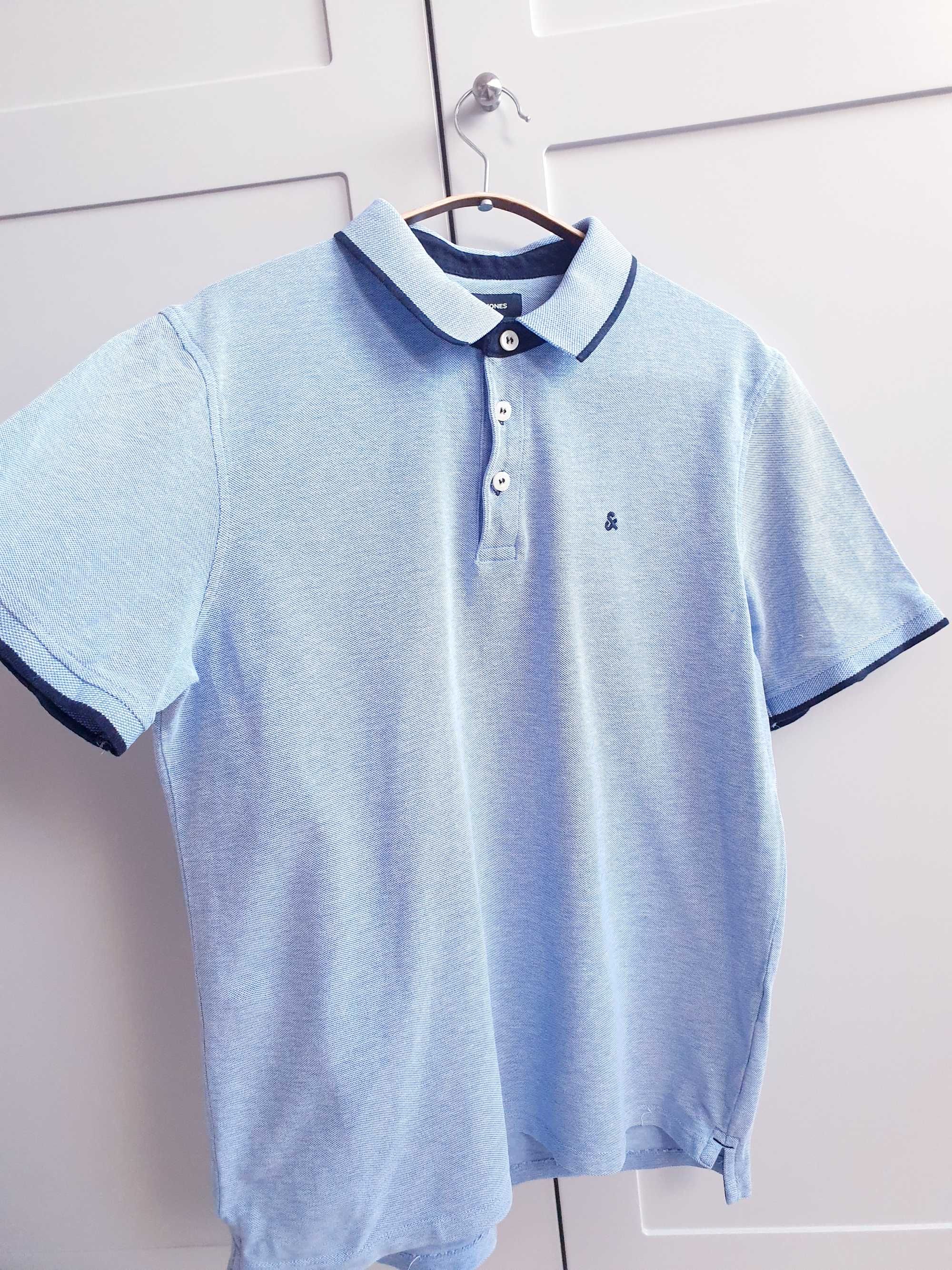 Niebieska koszula polo Jack&Jones XL męska