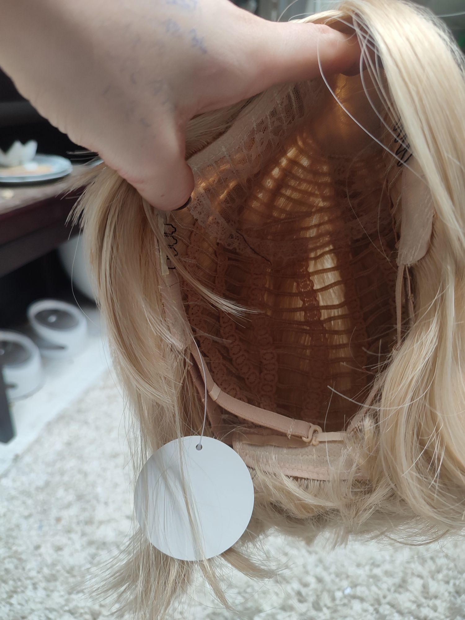 Peruka blond z grzywką bob WIG blonde cosplay