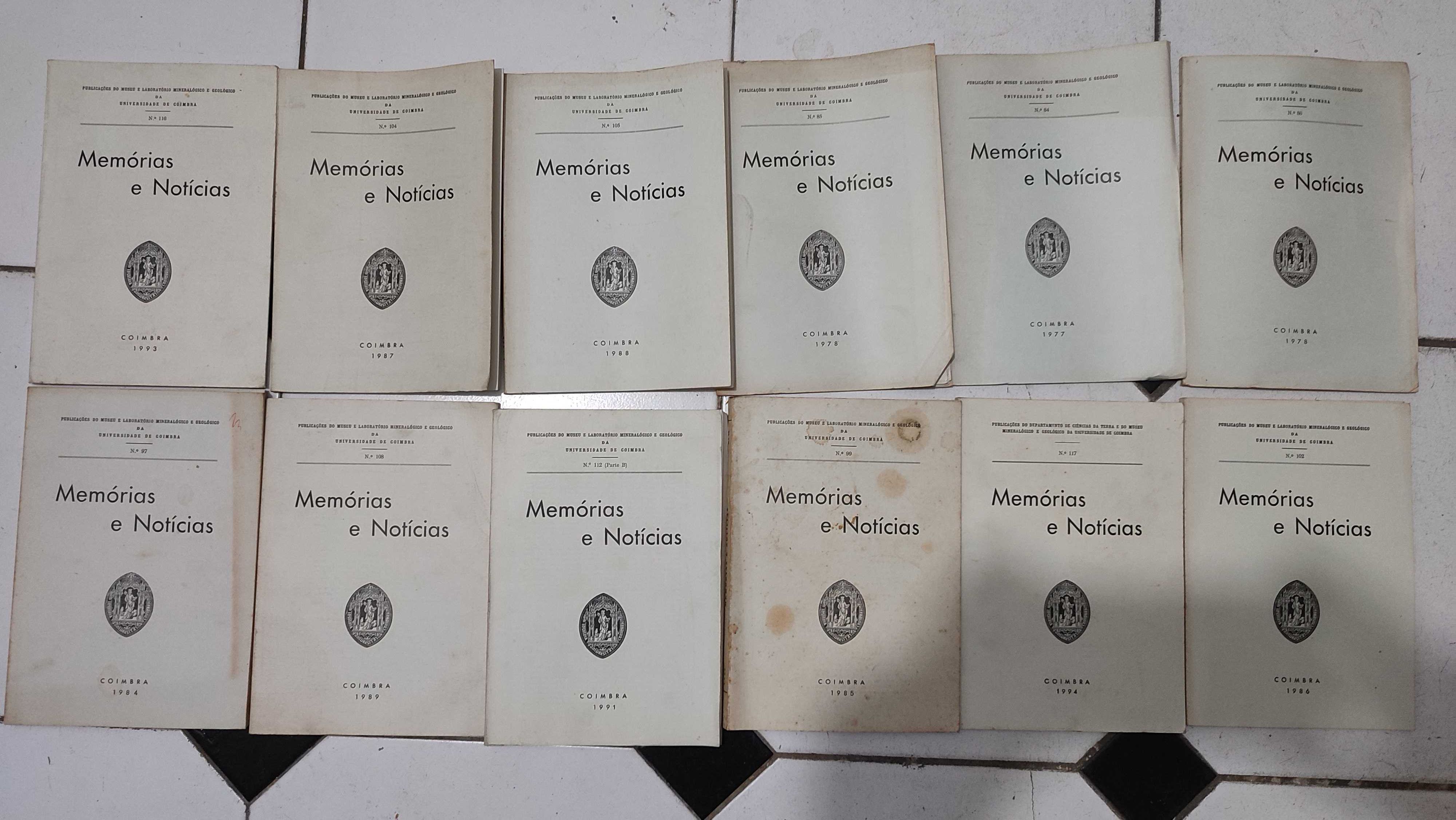 32 publicações do Museu Mineralógico e Geológico da Univ. Coimbra