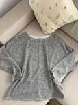 Bluzka sweterek szary z perełkami plus size XL