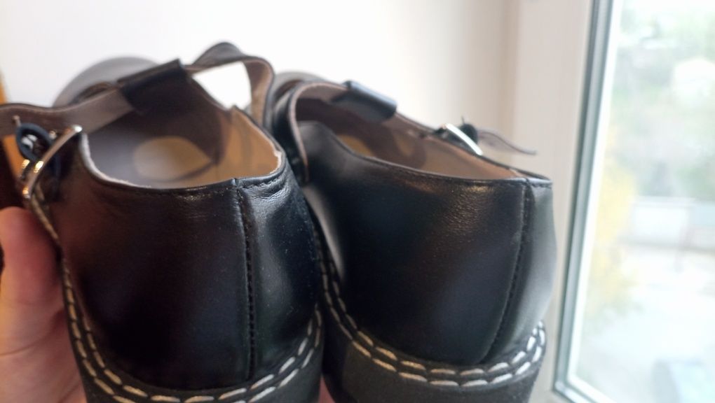 Шкіряні чорні туфлі Mary Jane Розмір 38