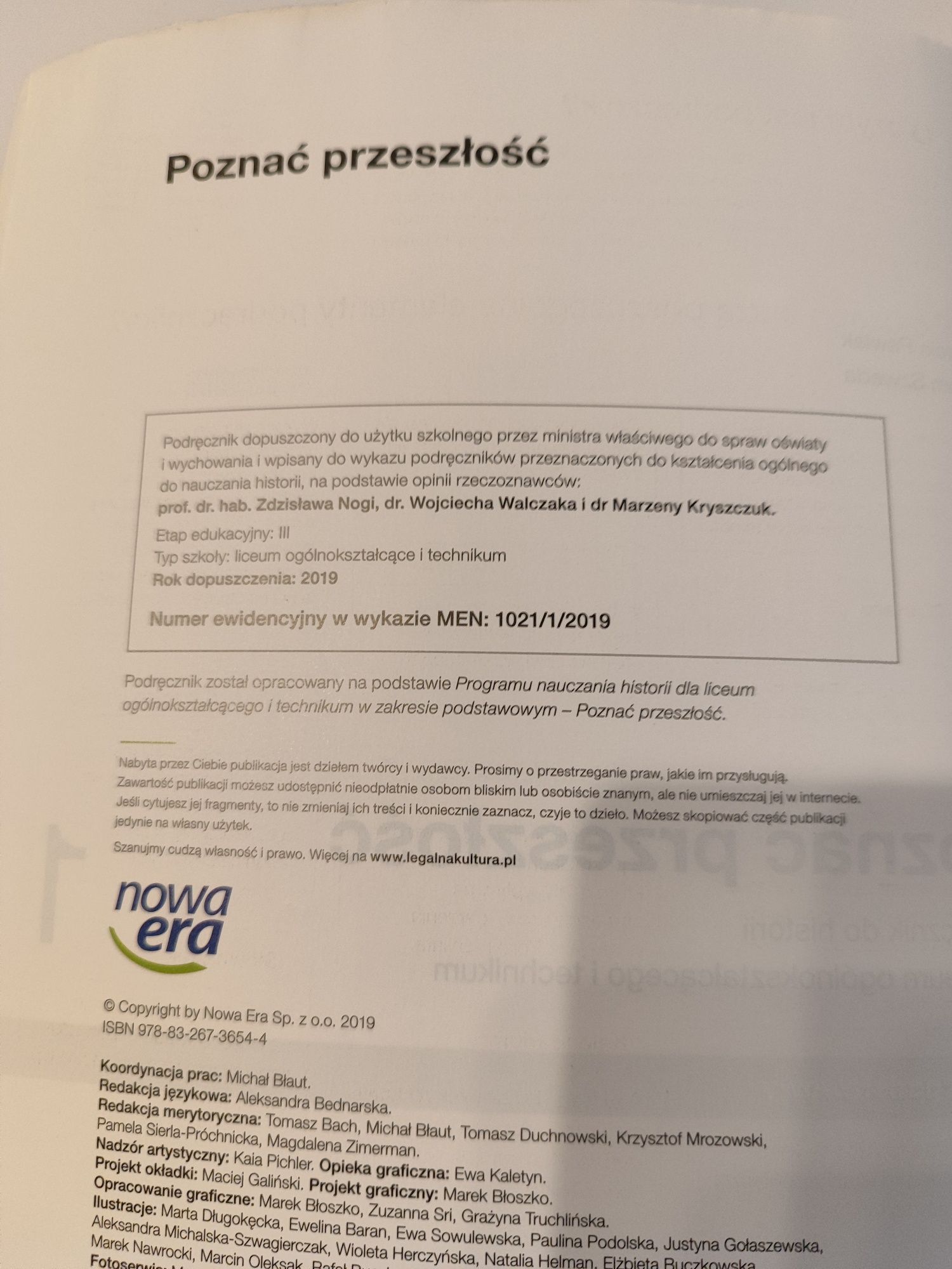 Podręcznik klasa 1 Poznać przeszłość 1 1021/1/2019