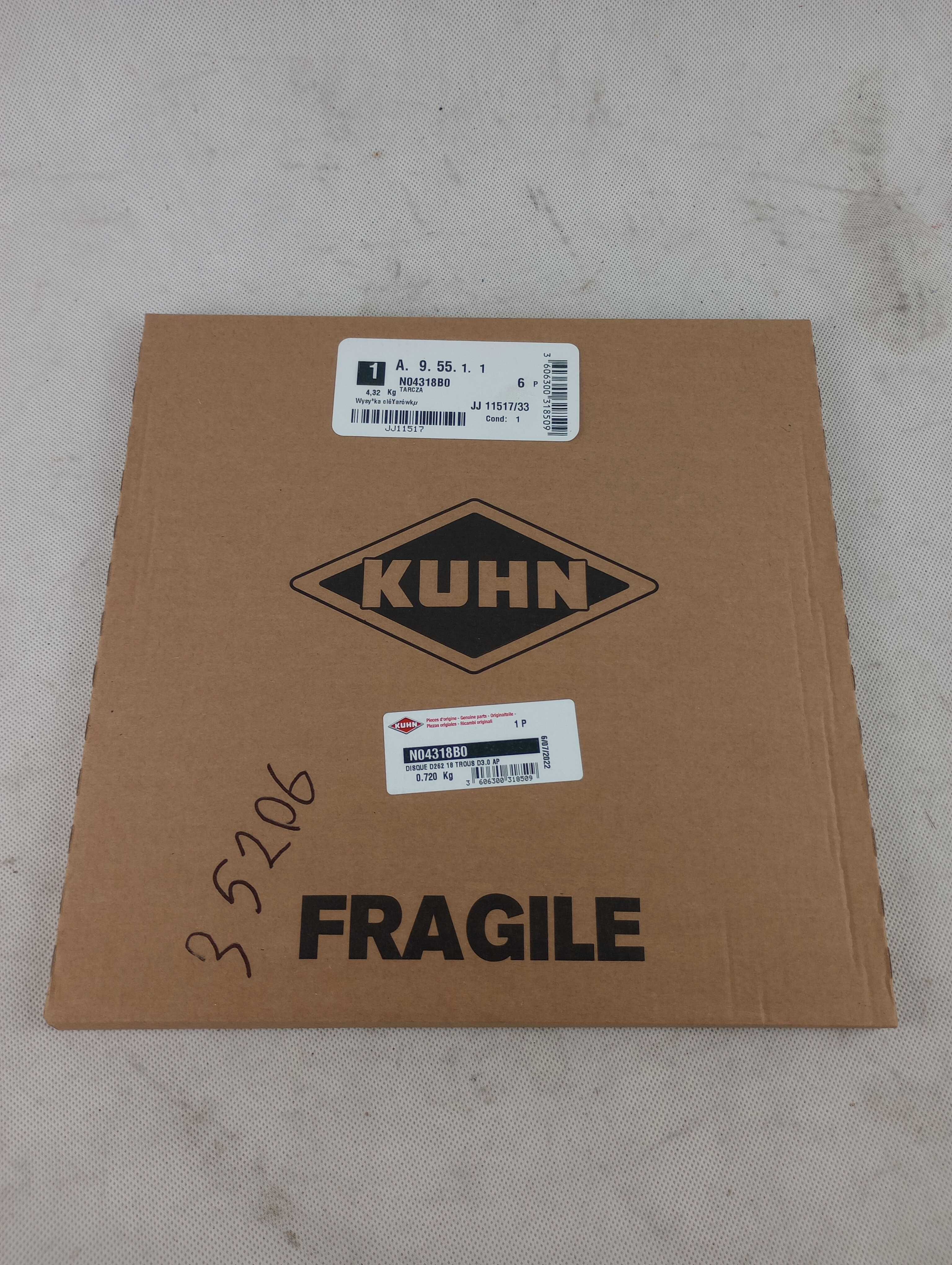 Tarcza 18x3 N04318B0 KUHN MAXIMA 2 MAXIMA 3