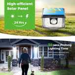4 SZT Lampa solarna LED czujnik ruchu I zmierzchu 140 led