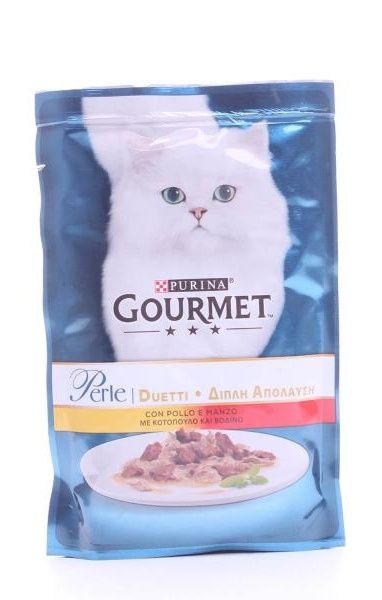 Влажный корм для котов Gourmet Perle Duetti (паучи) 85г