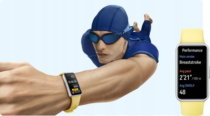 Huawei Band 9 Smartwatch Monitorowanie Tętna Podczas Snu Polski Biały