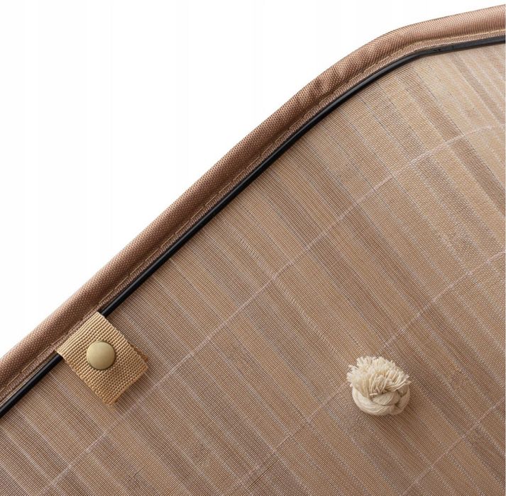 Kosz na pranie bieliznę bambusowy dwukomorowy z pokrywą pojemny 105L