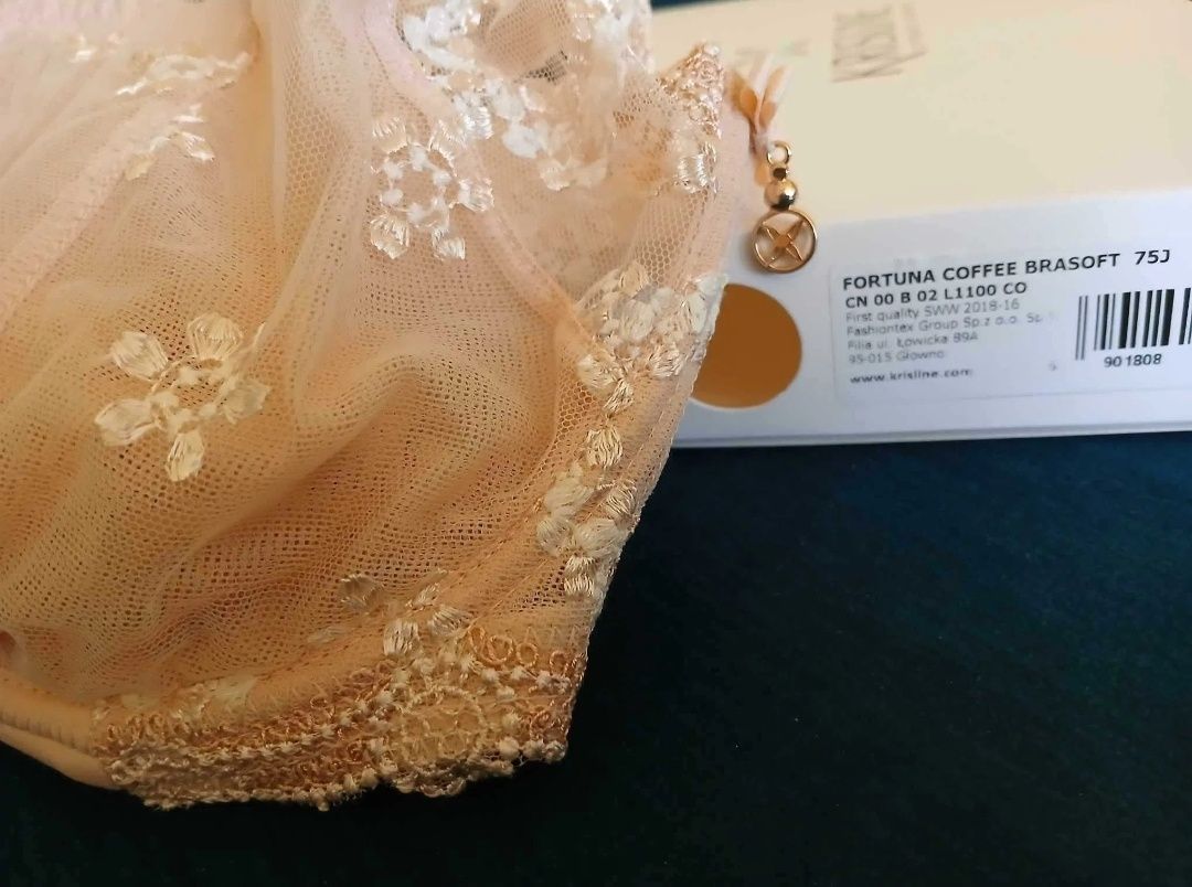 Biustonosz Krisline Fortuna soft 75J kawa beżowy