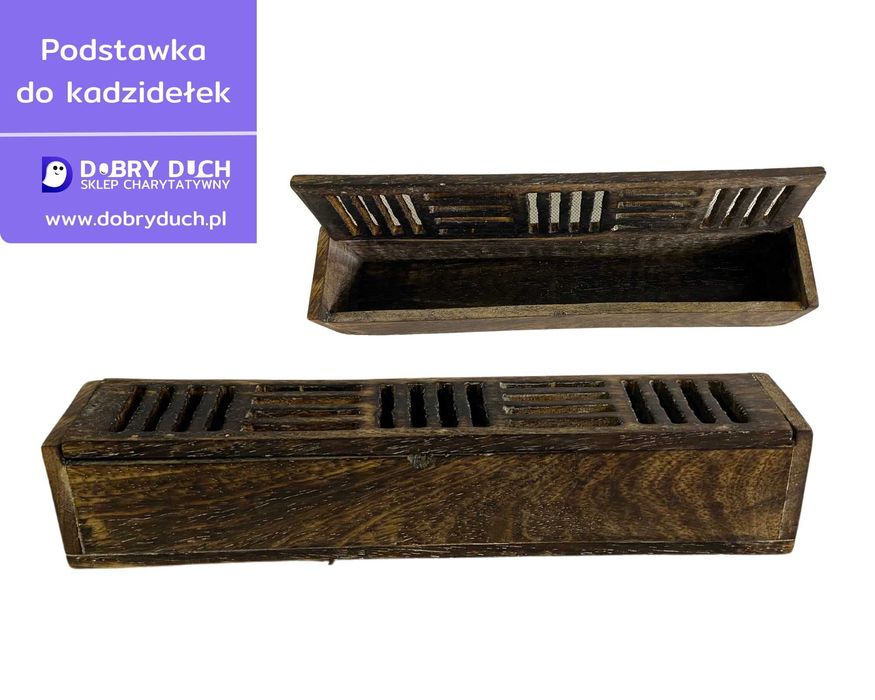 Podstawka do kadzidełek duża z drewna
