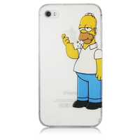 R233 Capa Transparente Homer Simpson para iPhone 4 & 4S Novo! ^A