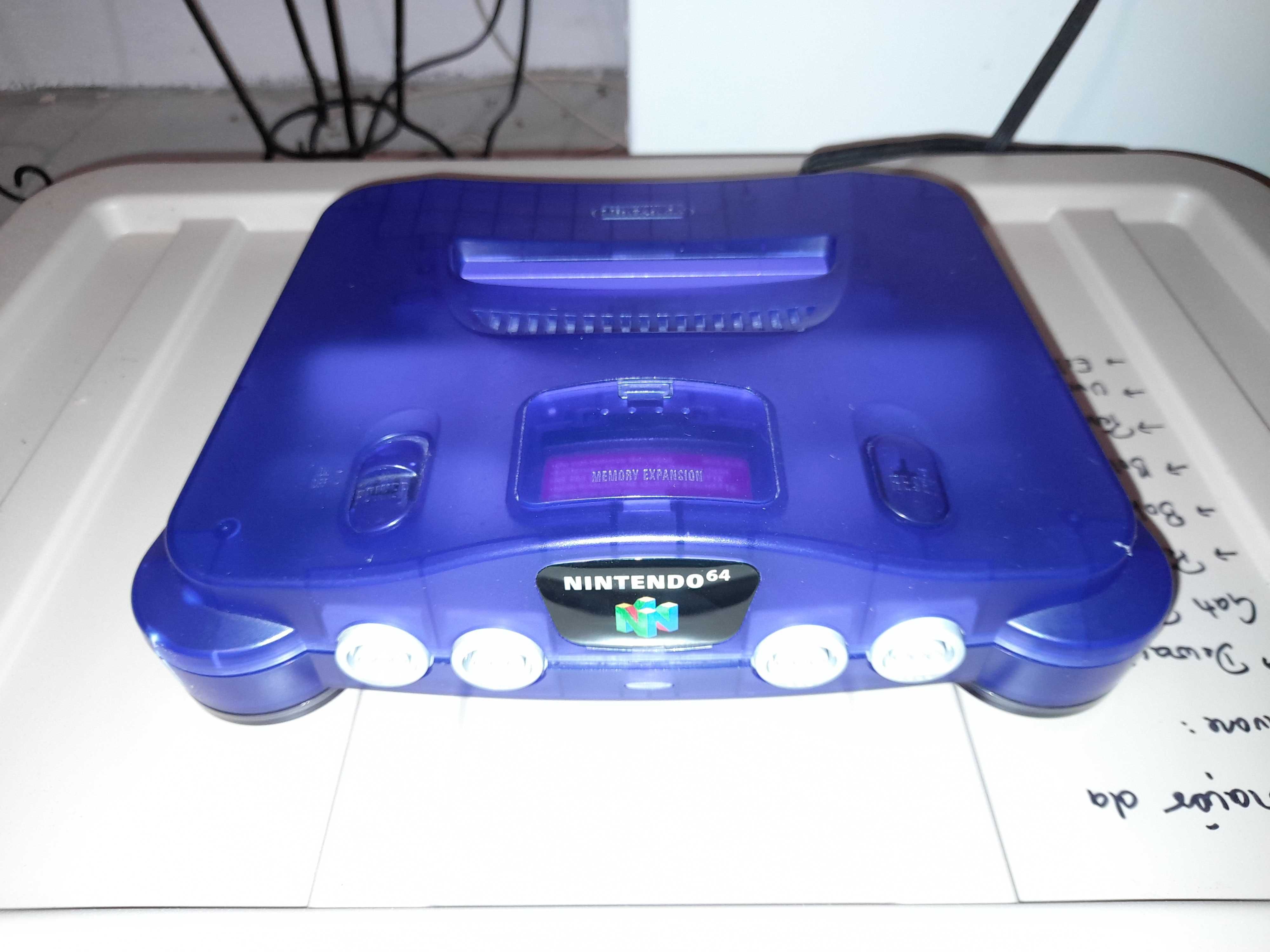 Nintendo 64 roxa c/ comando N64