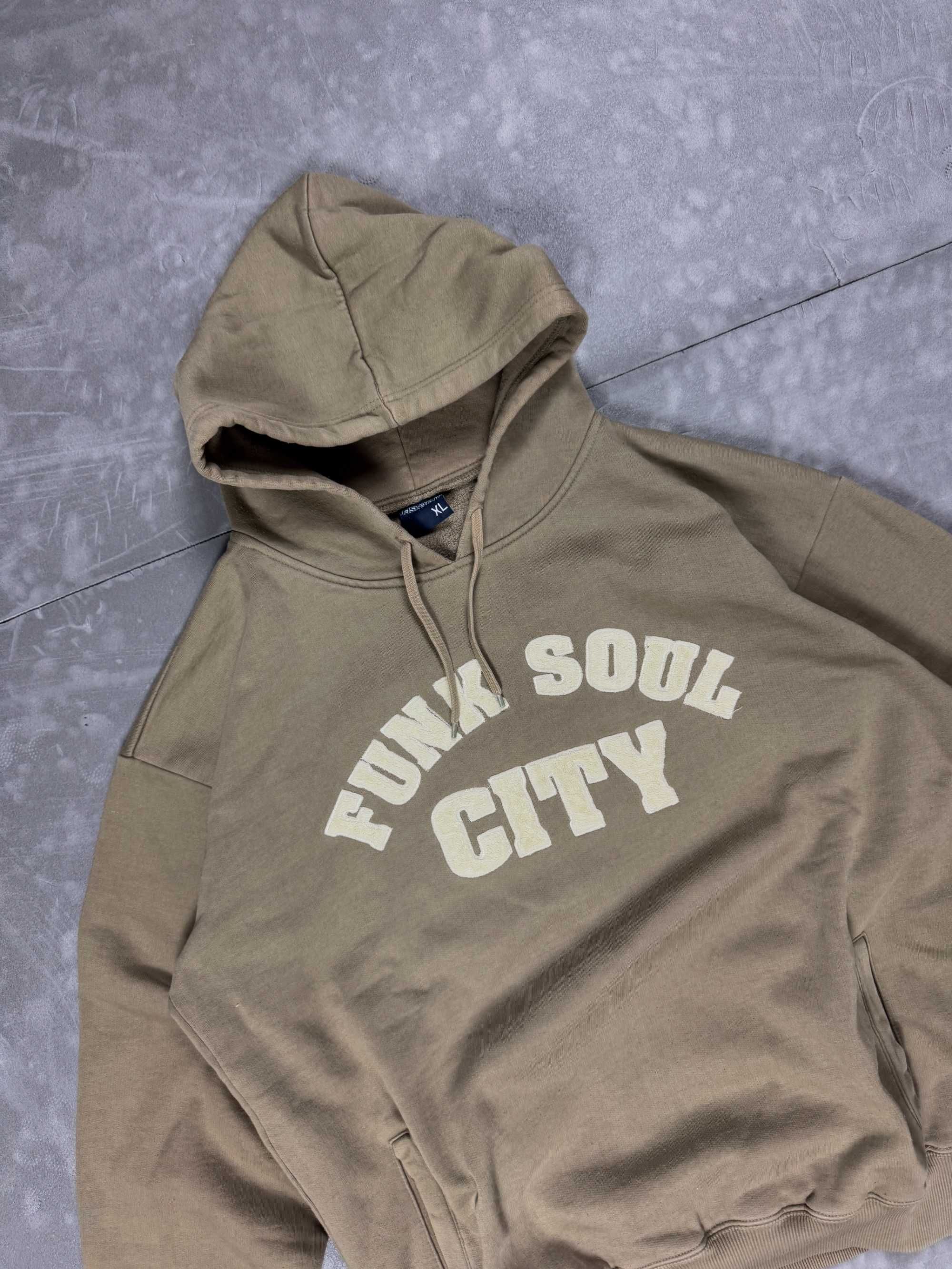 Vintage Fishbone oversize hoodie haft 90s (L/XL) bluza z kapturem y2k