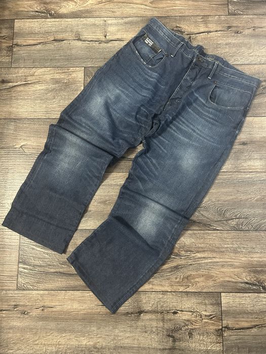 G Star 33 01 Vintage Baggy Jeans / Armani metal logo style rap jeans