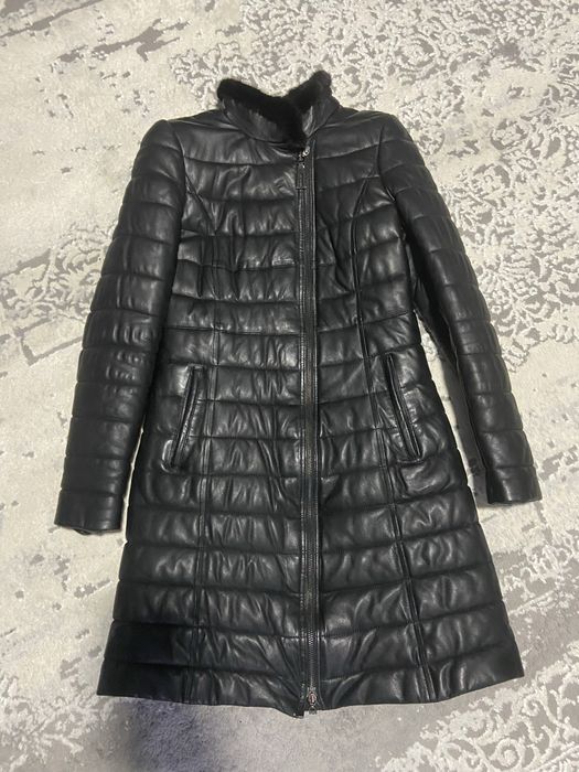 Кожаний   пуховик