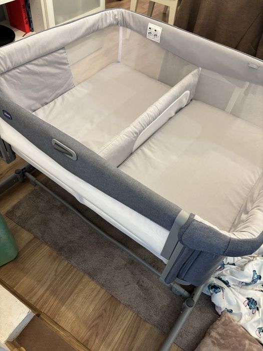 Łóżeczko bliźniacze chicco next2me twins