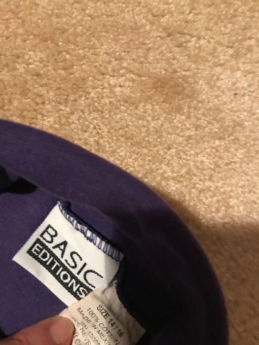 Basic Editions golf 100% bawełna fioletowy
