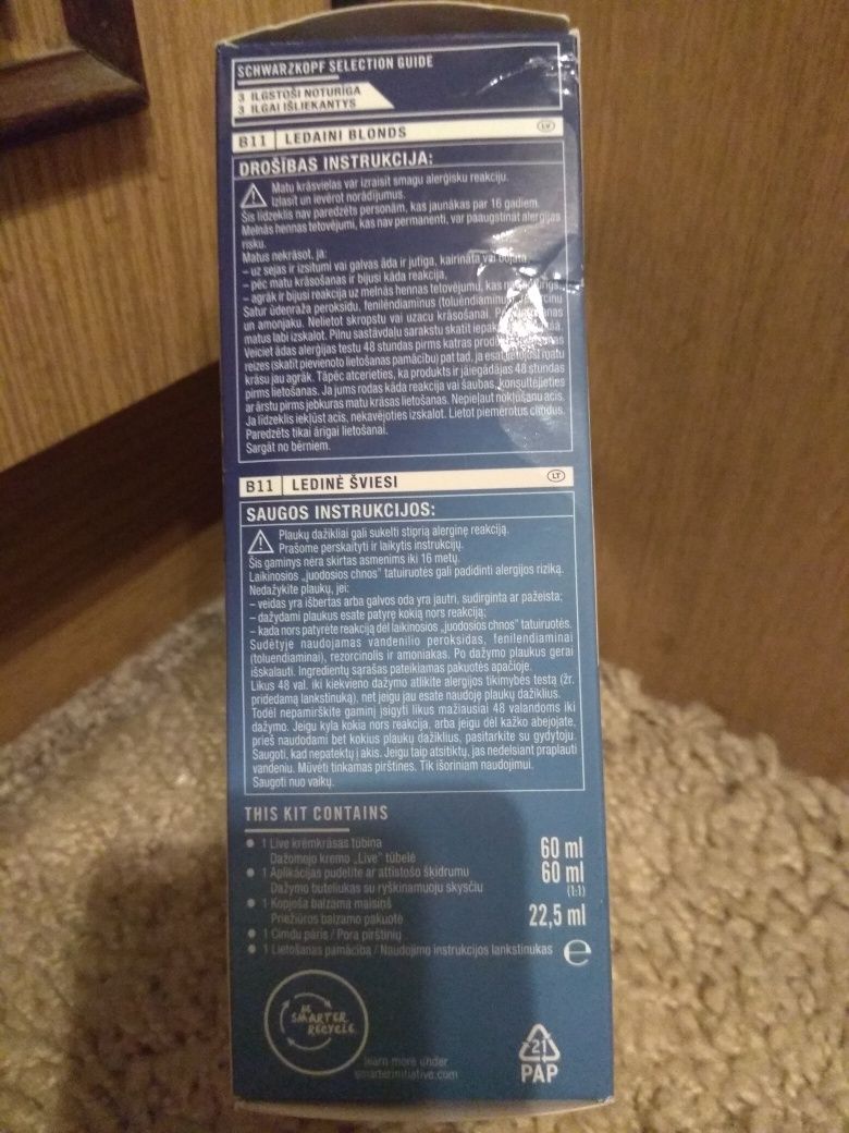 Zestaw Schwarzkopf Live Frosty Blond, maska Pearl
