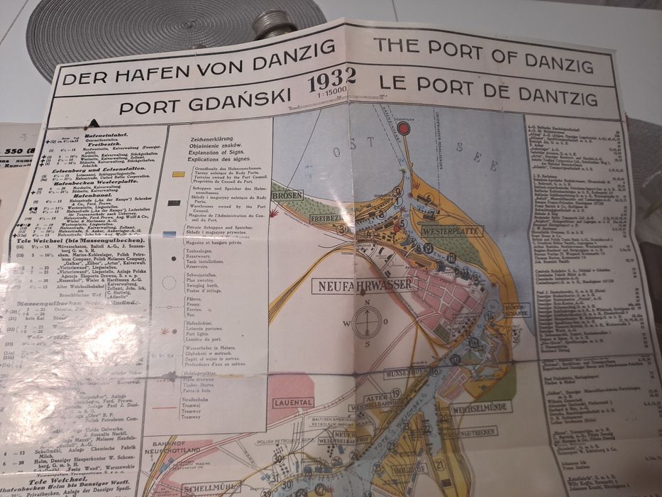 Mapa Port Gdański reprint