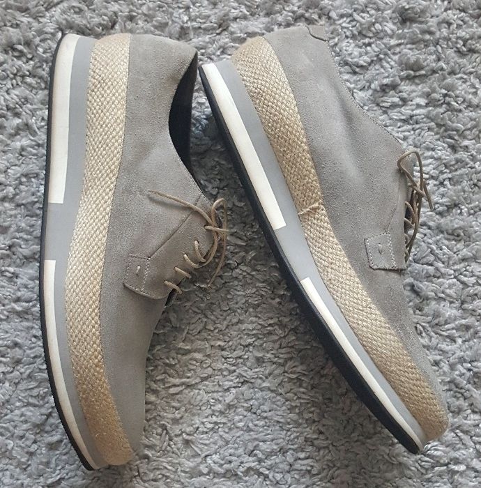 Оригинал!фирменные,итальянские,замшевые туфли-броги- alberto guariani