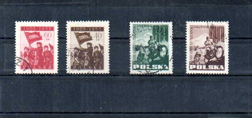 Znaczki Polska -1955 rok Rajd Tatrzański i rocznica rewolucji 1905 rok
