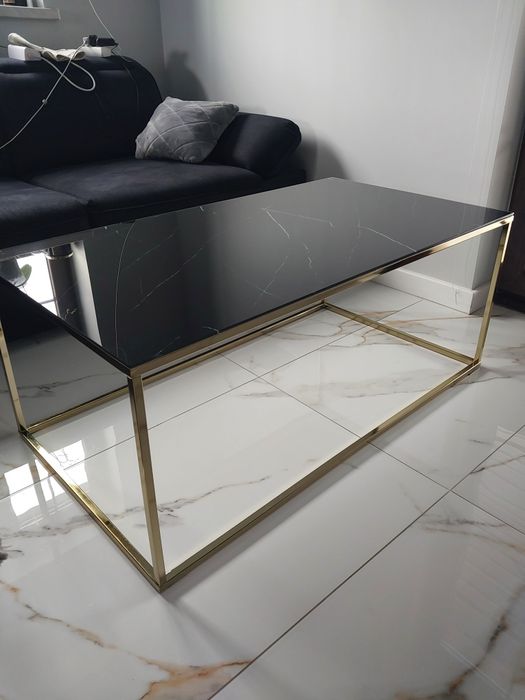 Stolik kawowy DELANO Czarny/ złoty