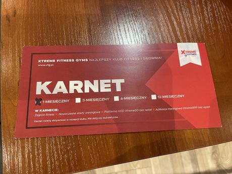 Karnet na silownie Xtreme Fitness